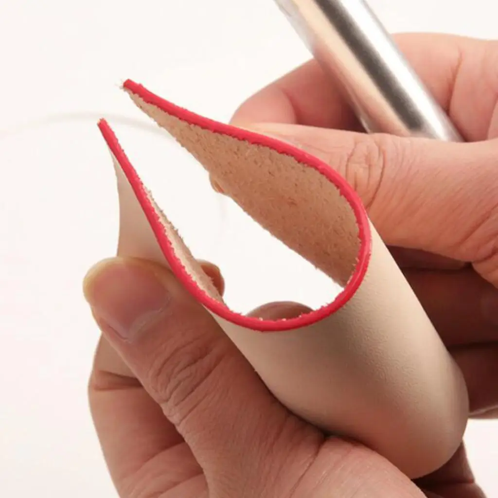 Wooden Handle Edge Dye Roller Applicator Pen Leather Belt Strap 