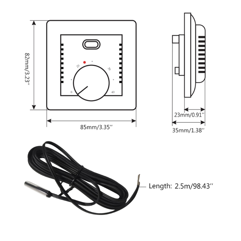 ac220 ~ 230v controle de temperatura 86x86mm