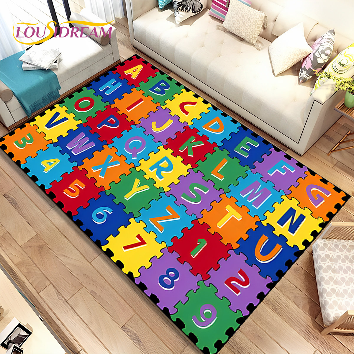 Early Education Area Rug, Tapete para Sala