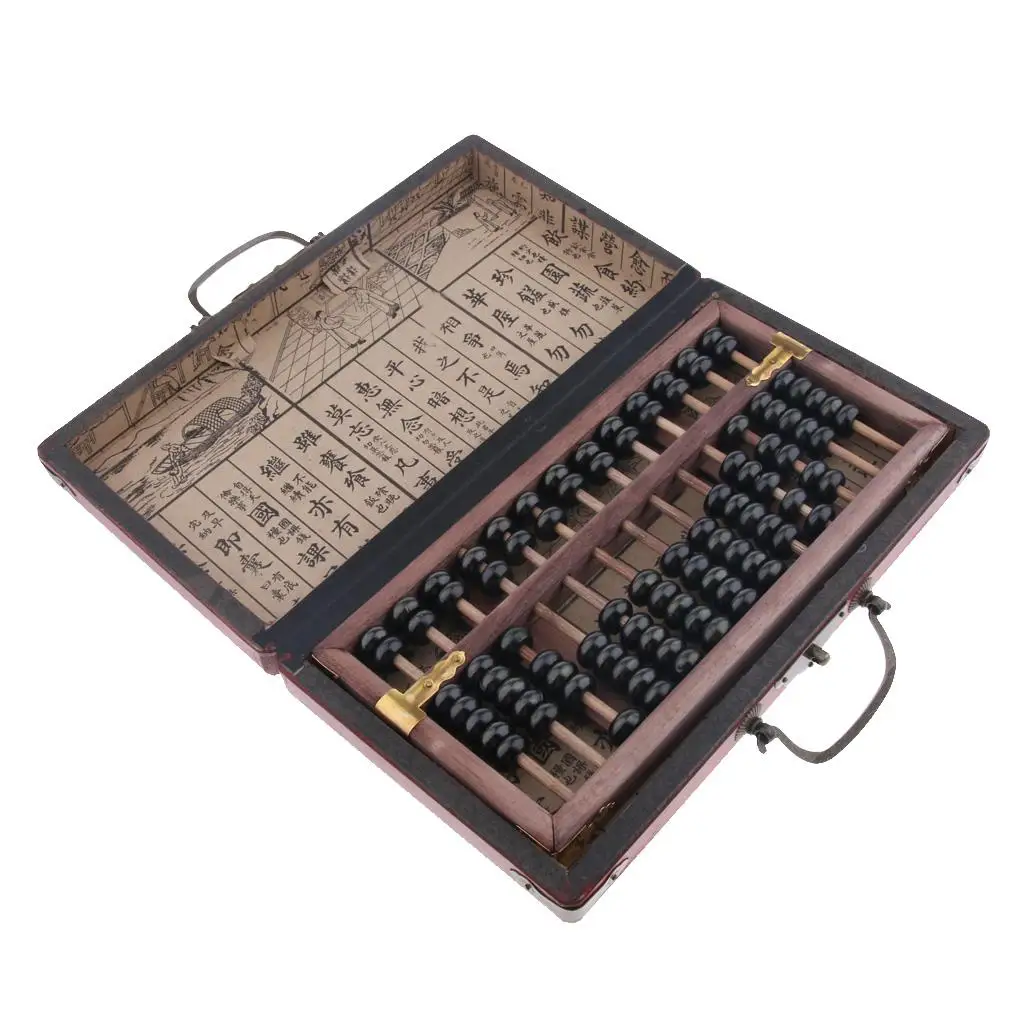 Standard  Abacus - 13 Digits with 7 Beads - Both Functional and Educational Learning Tool, Unique Collection Gift