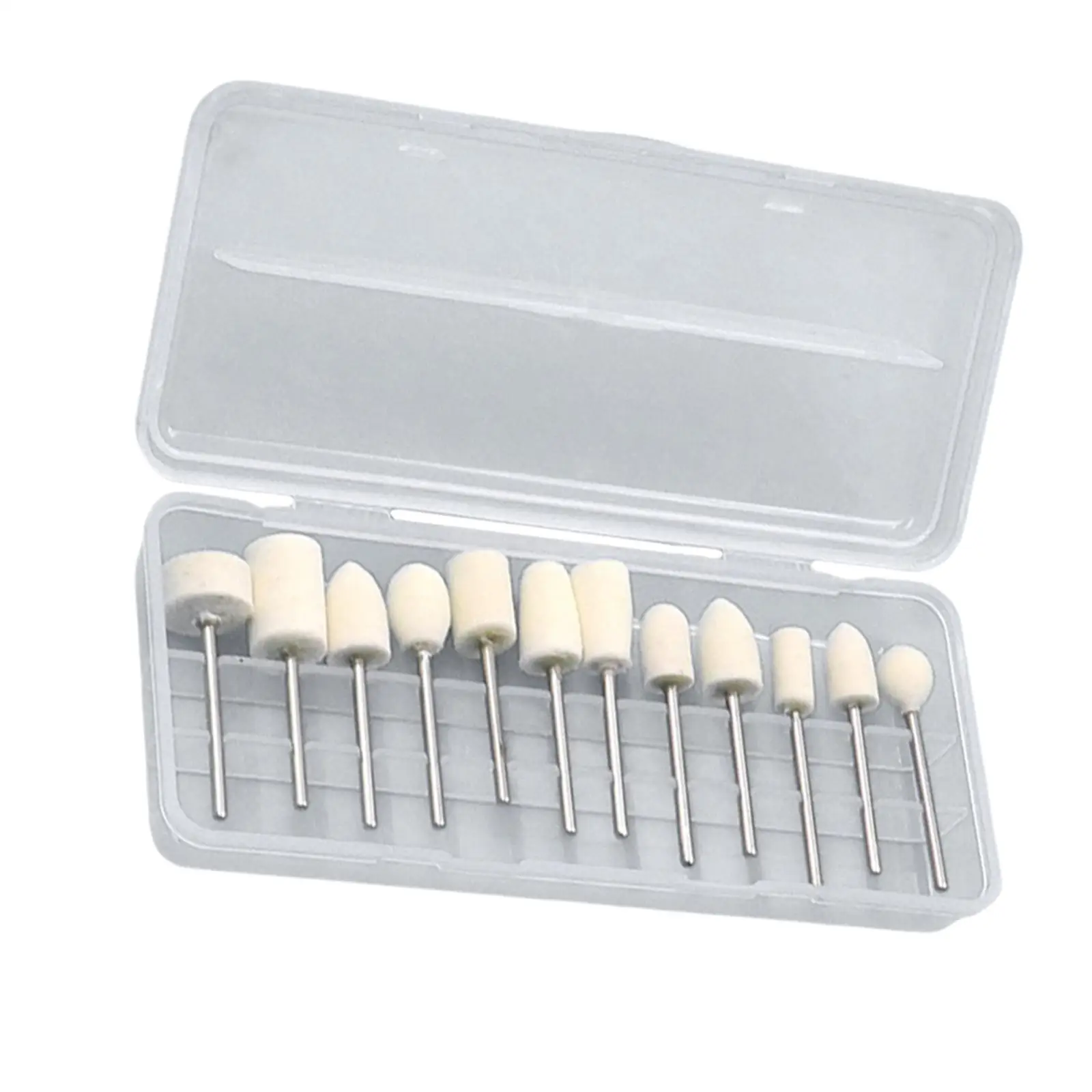 12x nail Grinding Polishing Head Kit with Case Grinding Barrel Head for Nail Art
