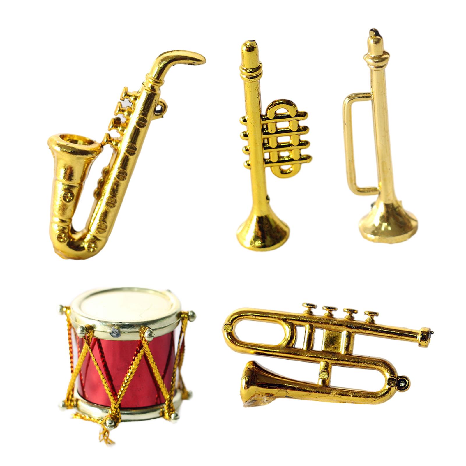 Dollhouse Miniature Musical Instrument Miniature Saxophone for Children