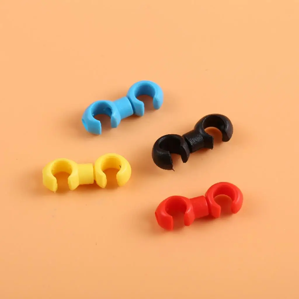 10Pcs Rotating S-Hook Clips  Buckles Rotatable Bicycle S-Clips Buckle Cable Guides