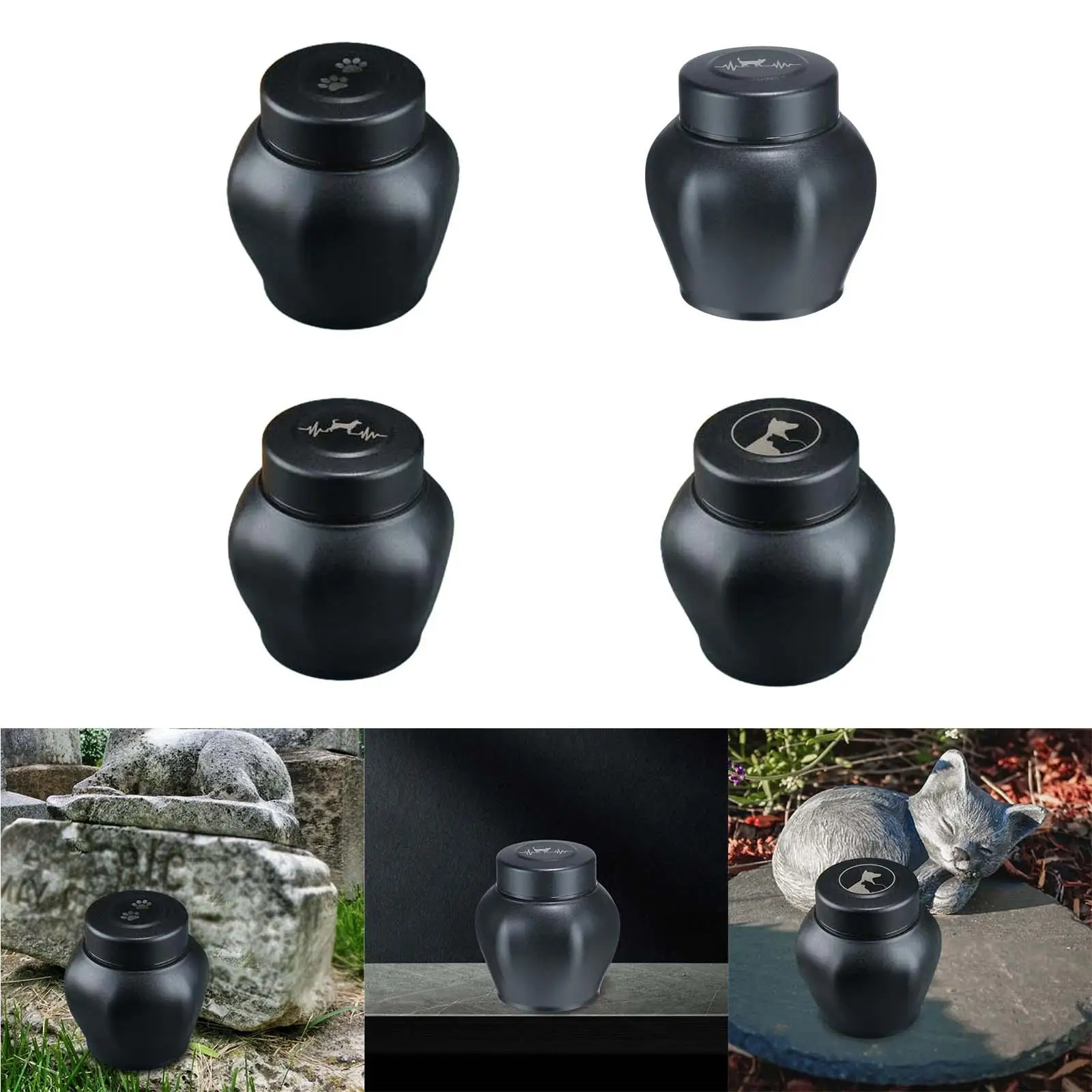 Small Cremation Urn Stainless Steel Storage Container Durable Cat Ash Holder Pet Ash Urn Keepsake Urn for Rabbit Dogs Cats
