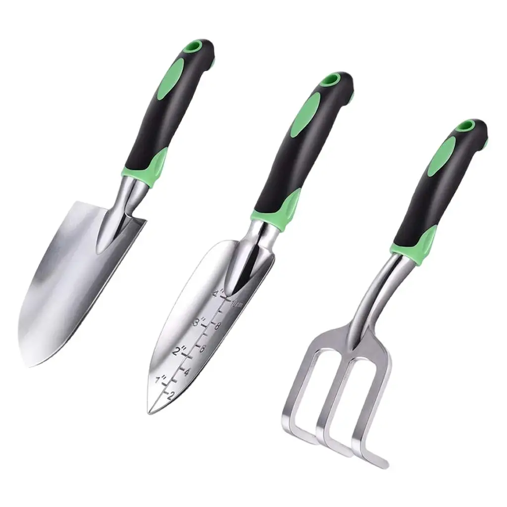 3 Pieces Gardening Tool Set Hand Tool Gardening Lovers Gifts Heavy Duty for Transplanting Loosening Soil Planting Aerating