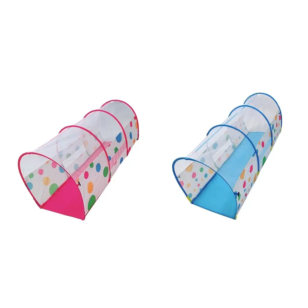 Cute Polka Dotted  Play Tent With Tunnel  Toy Games for Boys and Girls