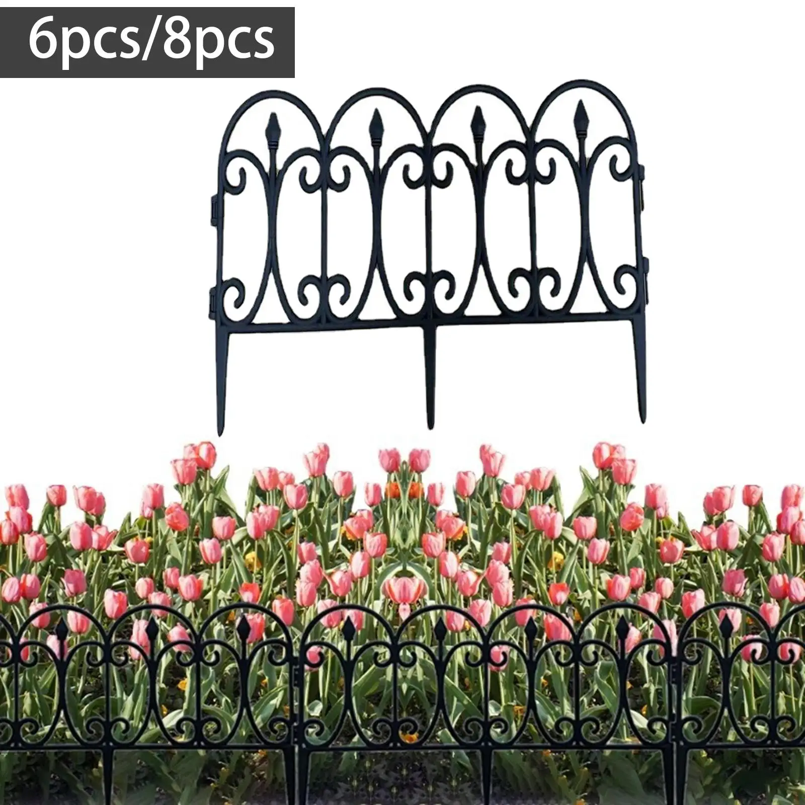 Garden Fencing Flower Edging Panels Animal Barrier Fence Garden Border Fencing for Park Outdoors Sidewalk Flowerbed Backyard