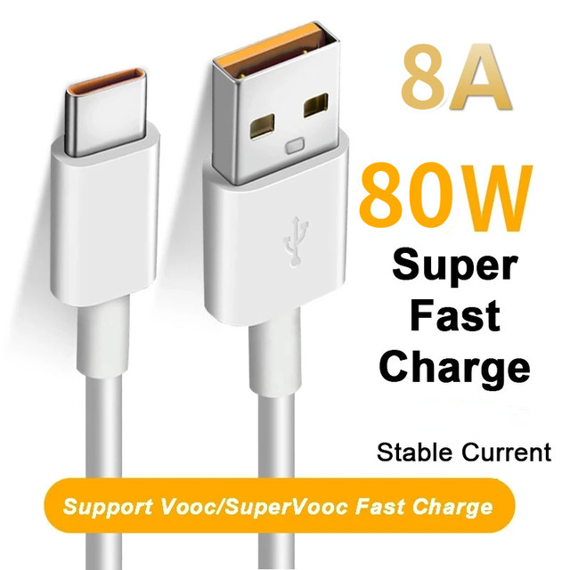 EU/US Plug 80W SuperVooc Charger USB Fast Charge Adapter 6.5A TYPE C Cable  For OPPO RENO 11 10 8 PRO Find X2 X3 X5 K10 Q5 A1 Pro - AliExpress