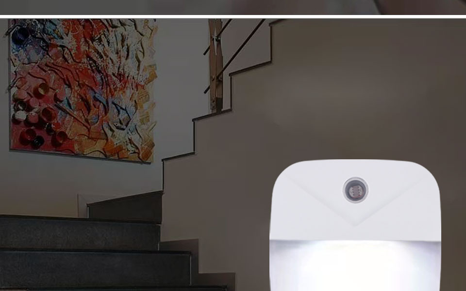 LED Night Light Wireless Light control Sensor Dusk-to-Dawn Night Lights For Baby Kids Bedside Bedroom Corridor Lamp EU US Plug