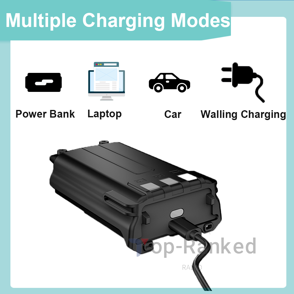 Baofeng UV-5R 3800mAh Battery Thicker Original Enlarge USB C UV-5R BF-F8HP UV-5RE UV-5X3 Walkie Talkie Li-ion Extended Battery