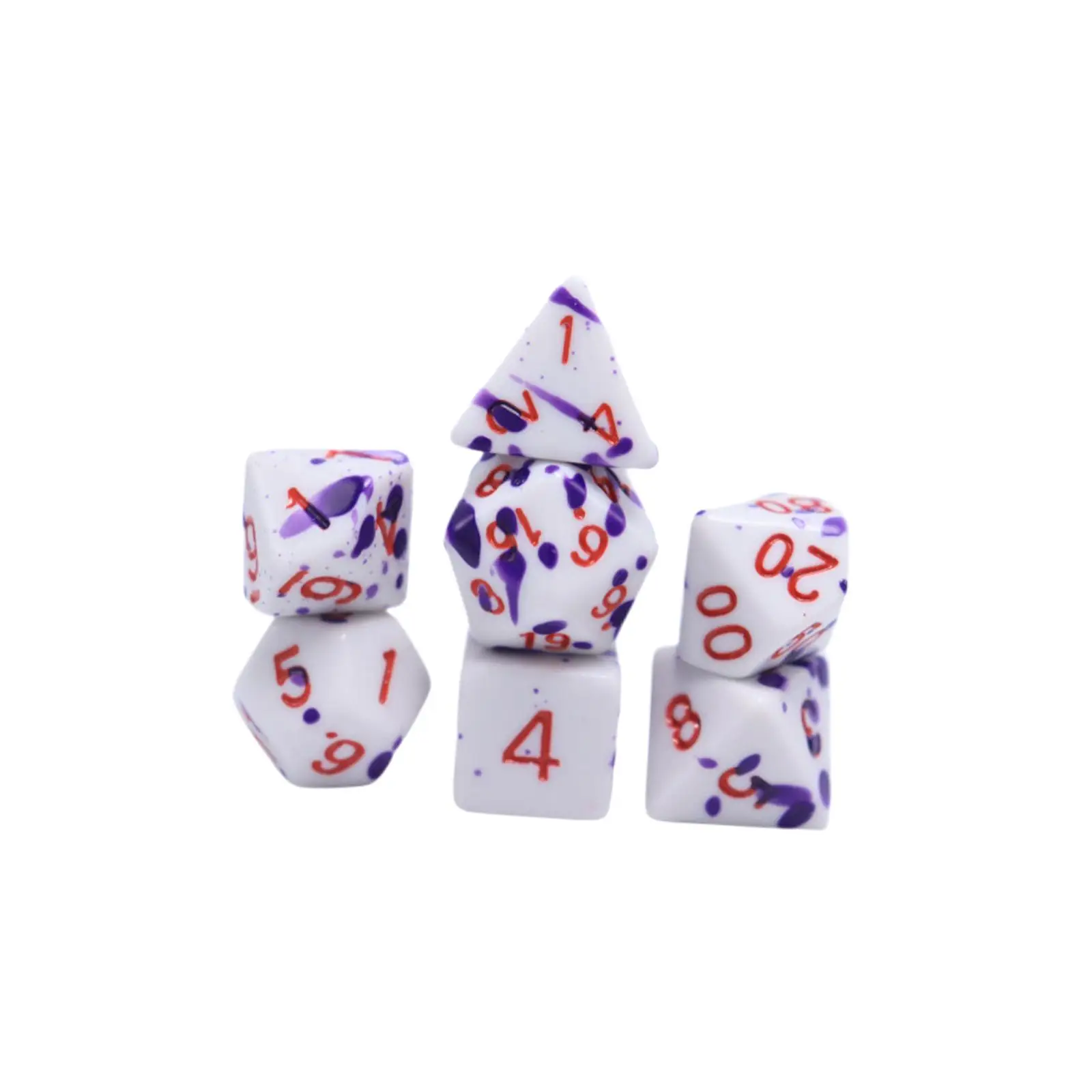 7Pcs Multisided Dice Handmade Polyhedral Dice for Family Gatherings Role Playing Game Tabletop Game Gifts Party Accessories