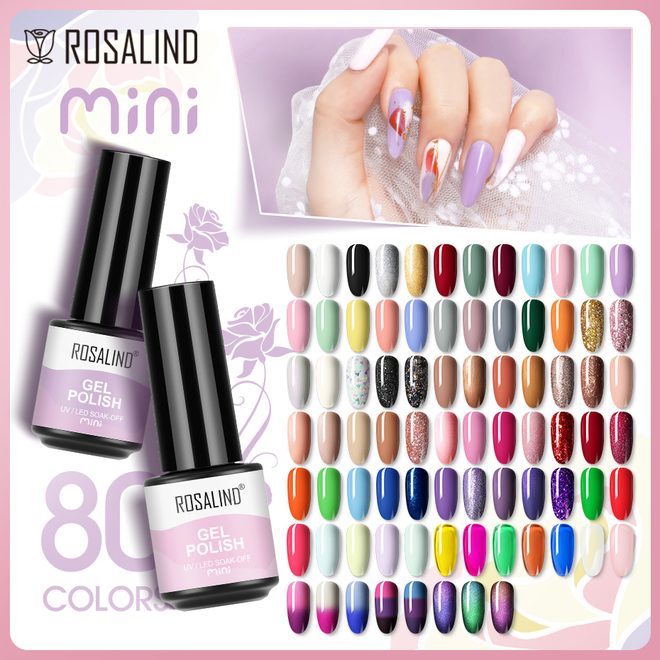 Best of ROSALIND Pure Color Nail Polish Hybrid Varnishes Semi Permanent Gel UV Nail Base Matt Top Coat Soak Off Manicure Art Gel Nail Reviews & Tips