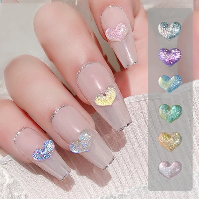 5Pcs/Bag Jelly Pink Nail Rhinestones Special-shaped Nail Charms Transparent  Color Heart Star Gems Manicure 3D Nail ArtDecoration - AliExpress