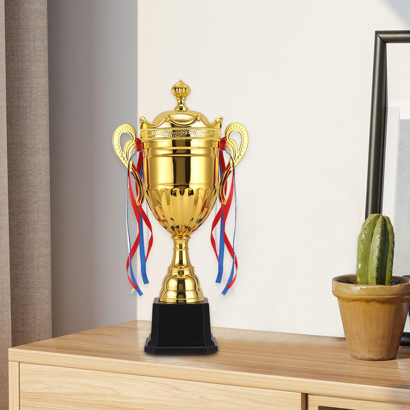 Children Trophy with Ribbons Participation Trophy Cup for Football Award Ceremonies Sports Tournaments Appreciation Gifts Party