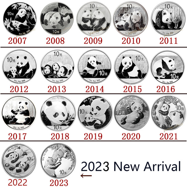 Silver Panda Coins Collection | Original Chinese Panda Coin - 2023