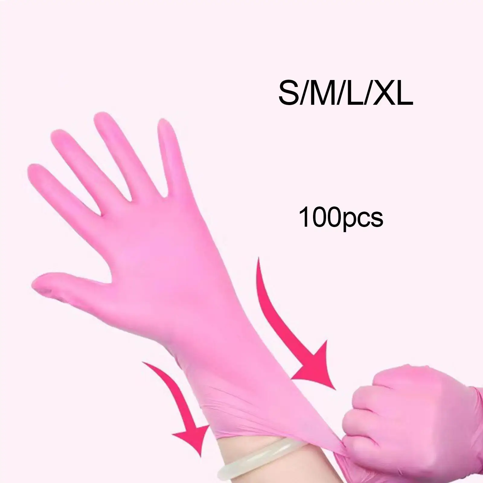 100Pcs Disposable Housework Gloves Latex Free Nitrile Disposable Gloves for Gardeners Caterers Painting Playing Cleaners