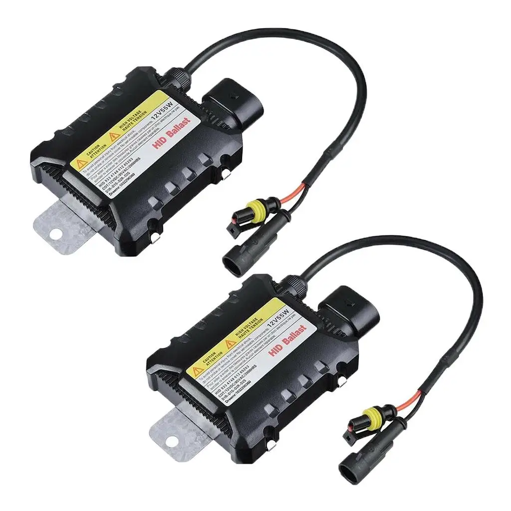 2pcs HID Ballast Replacement 12V 35W/55W for Xenon Light H1 H7 H8