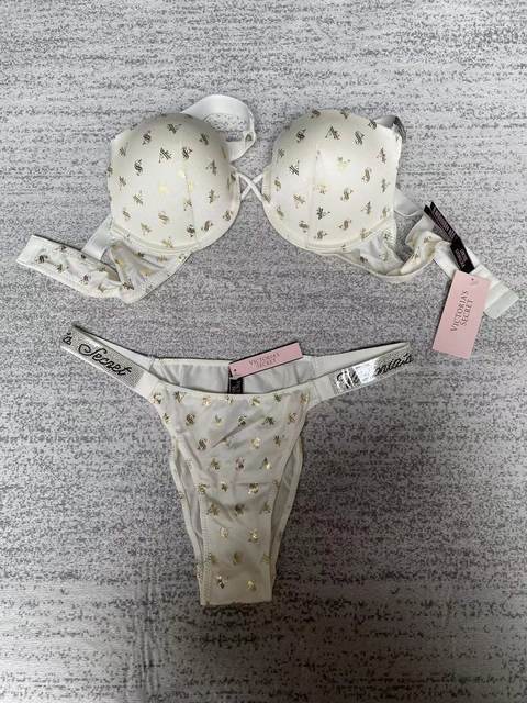 Victoria's Secret-Conjunto de roupa interior respirável brilhante