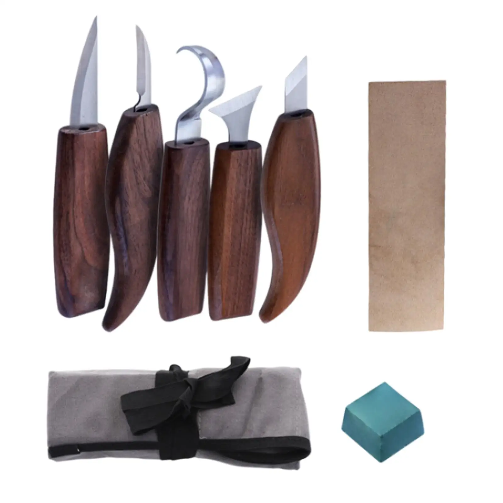 8 Pieces Wood Carving Tools Durable Wear Resistant Hand Carving Knife Set for Handmade Wood Carving Paper Carving Kids Adults