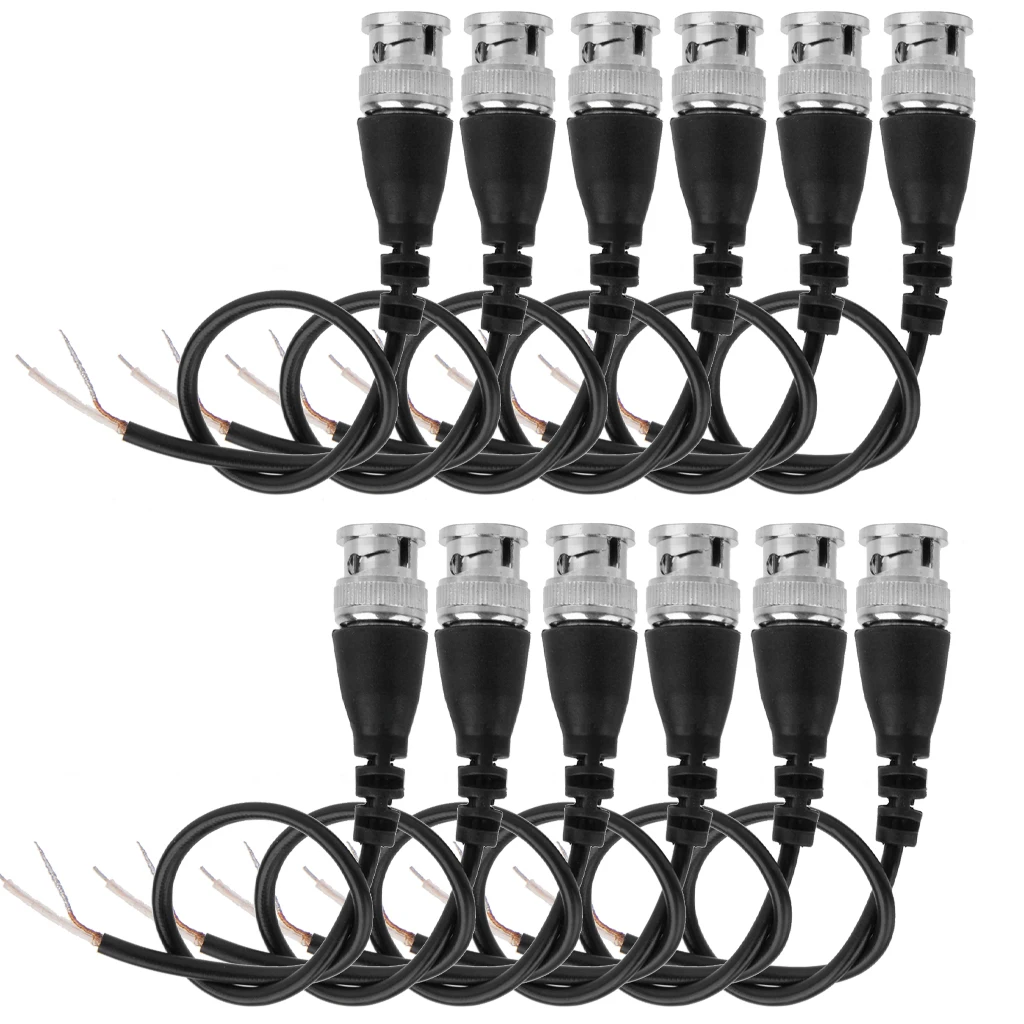 10pcs 20cm DC Power BNC Plug Wire Extention Cable for Camera
