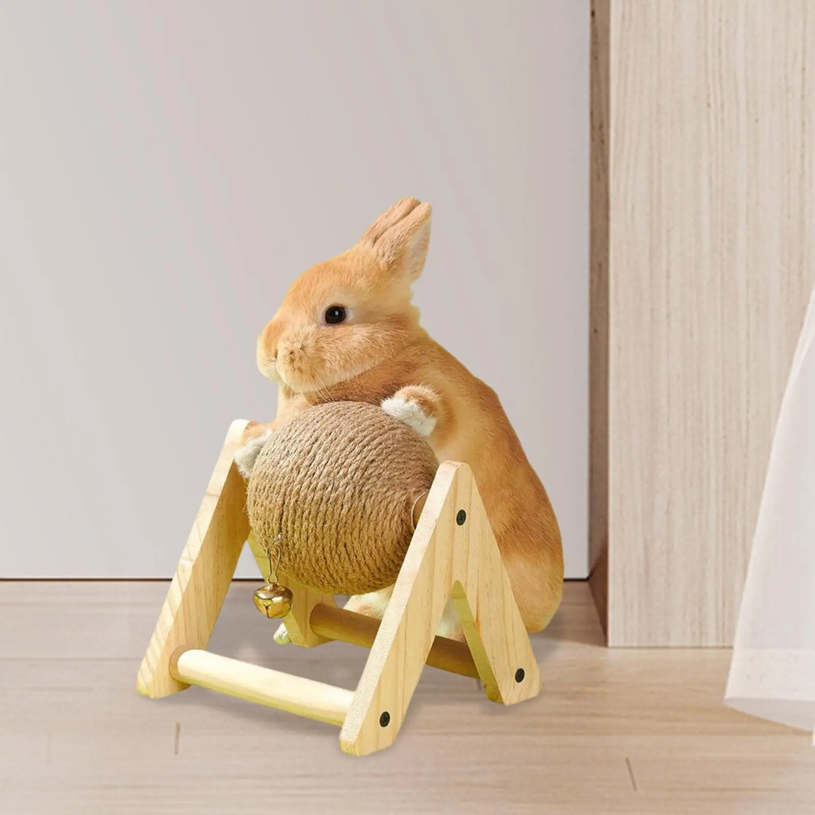 Rabbit Scratch Toy Bunny Scratcher with Ball Wear Resistant Scratch Resistant
