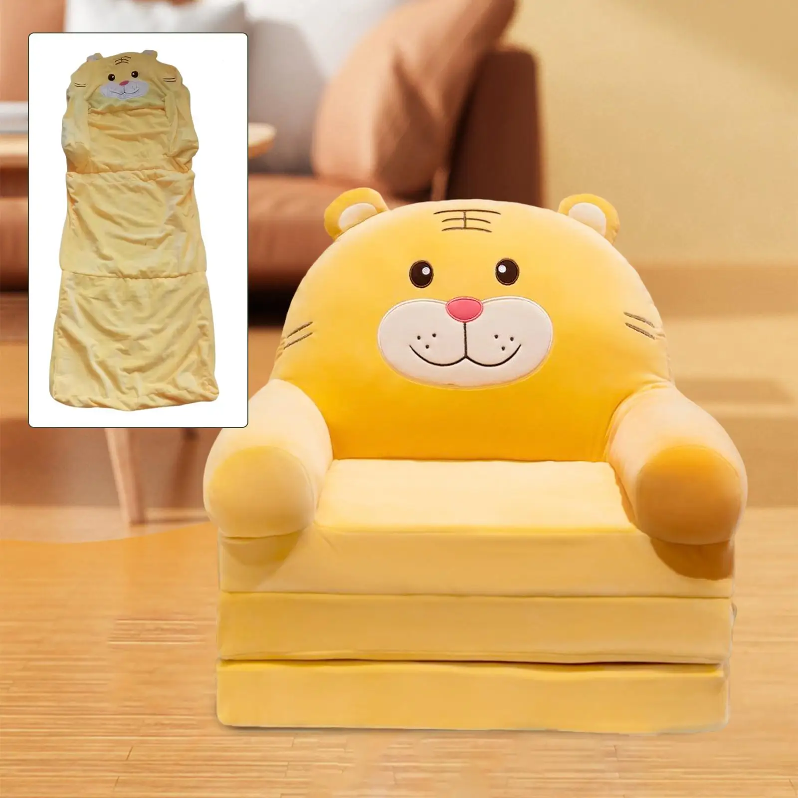 Toddlers Foldable Sofa Chair Cover Sofa Armchair Slipcover for Home Bedroom Decor