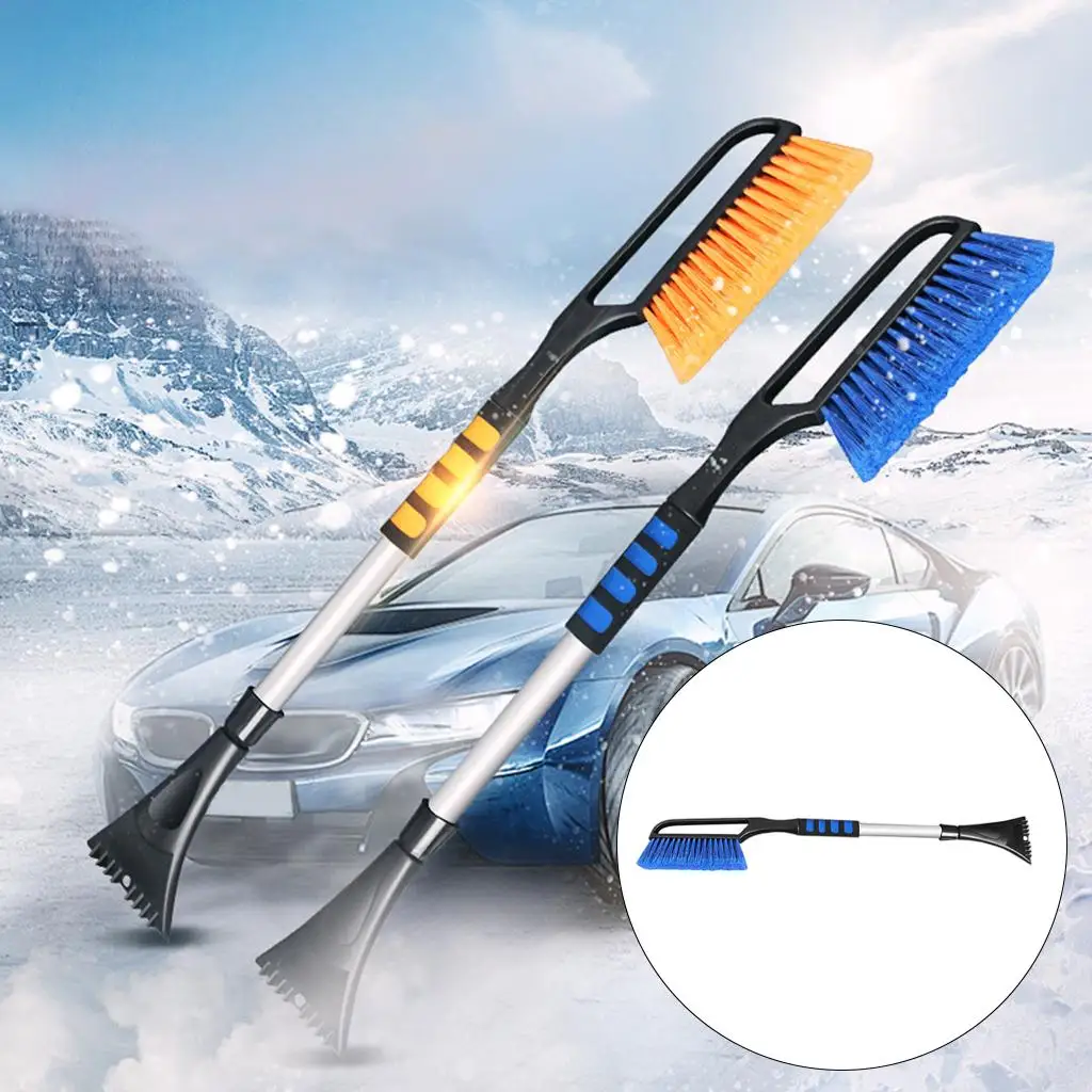 Winter Machine Extendable Car Cleaning Ice Scraper Snow Shovel Car Windshield Snow Brush Foam Handle Detachable