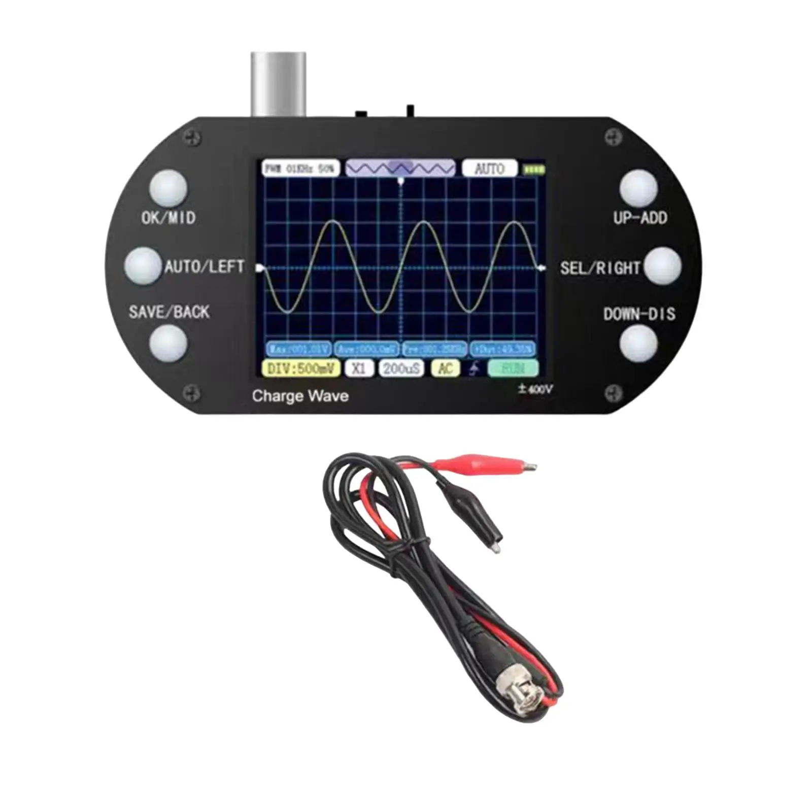 Digital Oscilloscope DC/AC Voltage/Current Test Automatic Waveform Capture for Double Diodes Teaching Home Appliance Maintenance