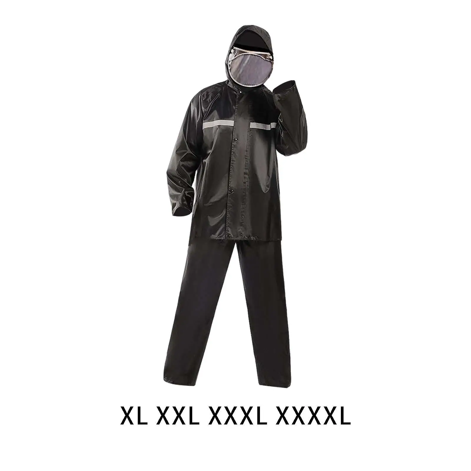 Impermeable Raincoat Men Hood Rain Poncho Waterproof Rain Jacket Pants Suit Rainwear Mens Motorcycle Rain Gear