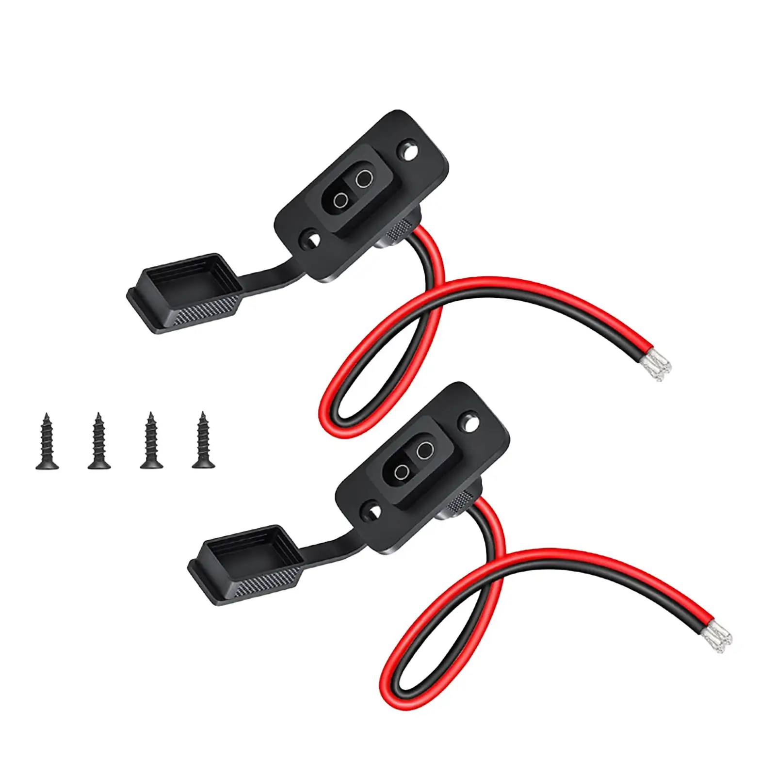 2 Pieces SAE Socket Cable Connector Cars Wire Boats Quick Connector Sidewall Port SAE Battery Connector SAE Plug Charging Cable