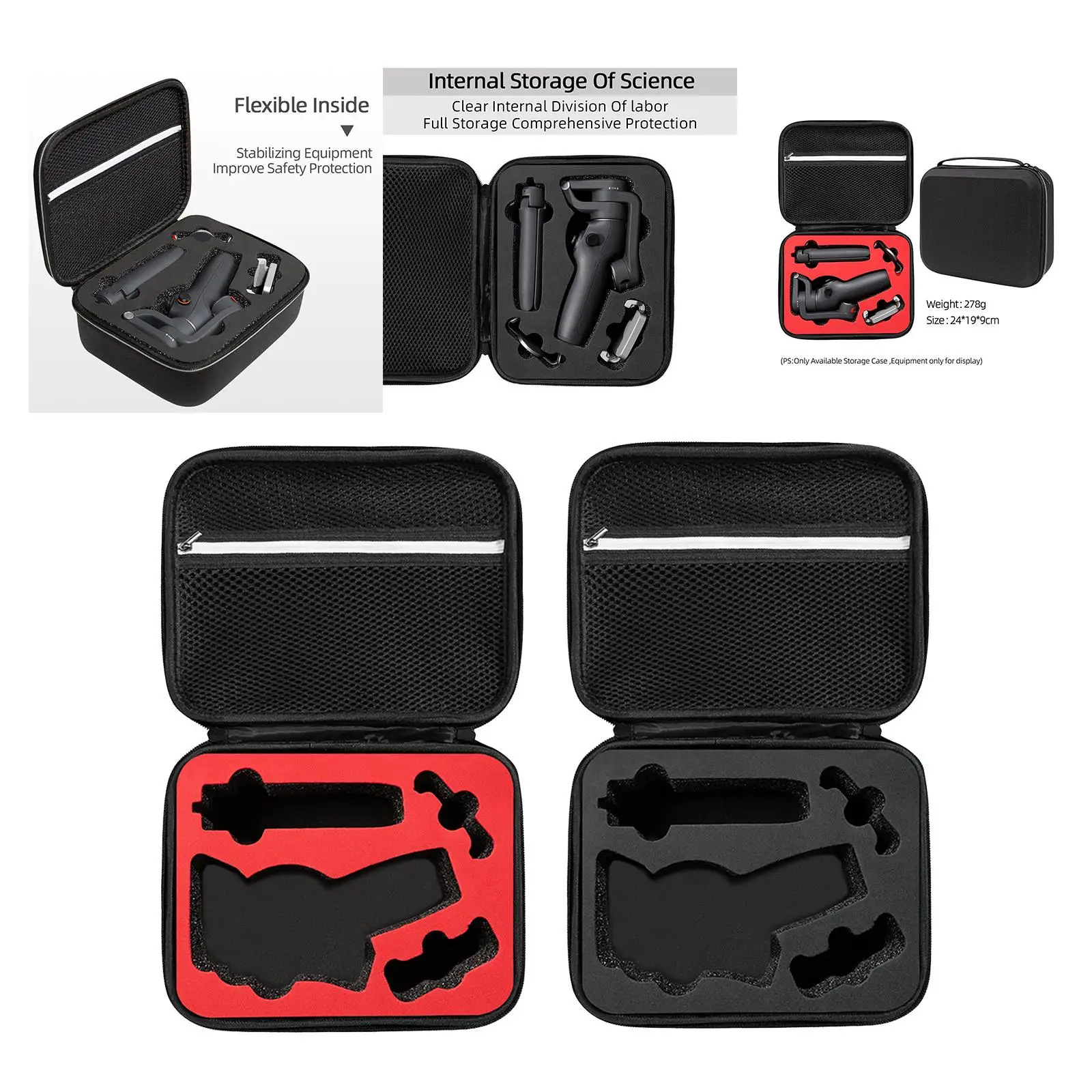 Carrying Case Travel Case Hard Shell Accessories Case Bag for stabilizer OM6 Outdoor Camping