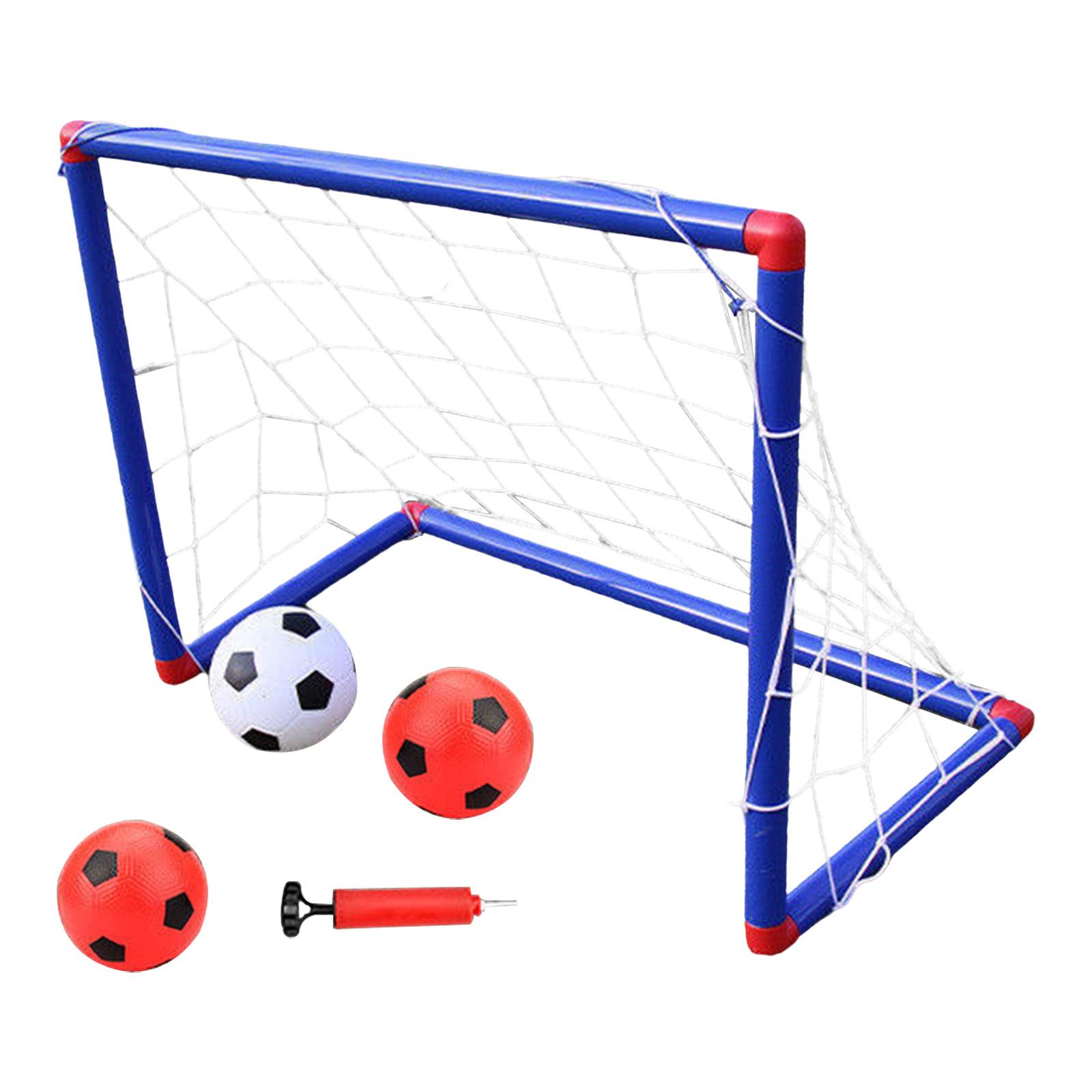 Kids Soccer Goal Sets for Backyard Portable Soccer Post Net and Ball Football Gate for Outdoor Playground Beach Lawn Activities