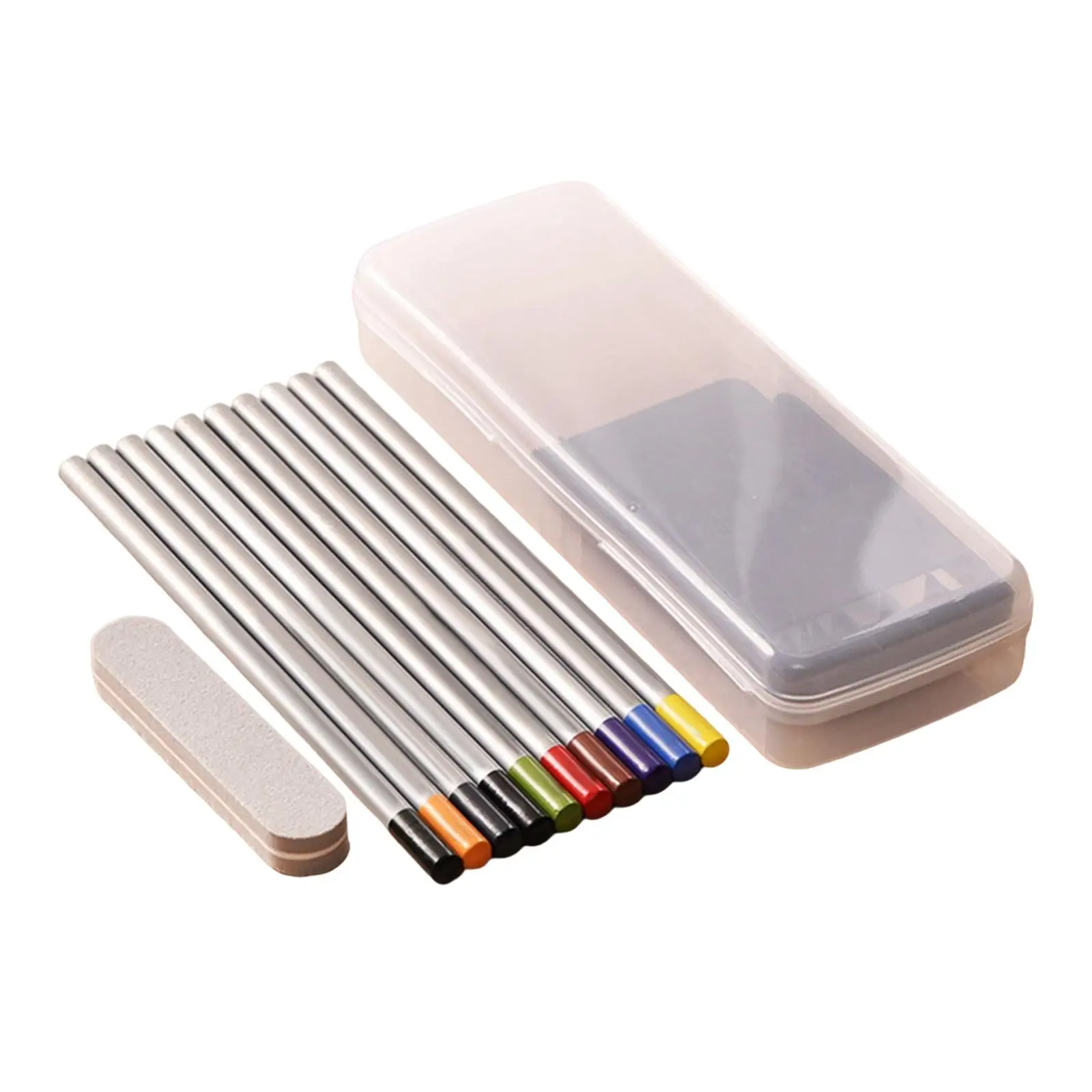 Colored Pencils School Supplies Sketching Coloring Pencil Set 10x Drawing Pencils Glaze Powder Pen for Students Adult Beginner