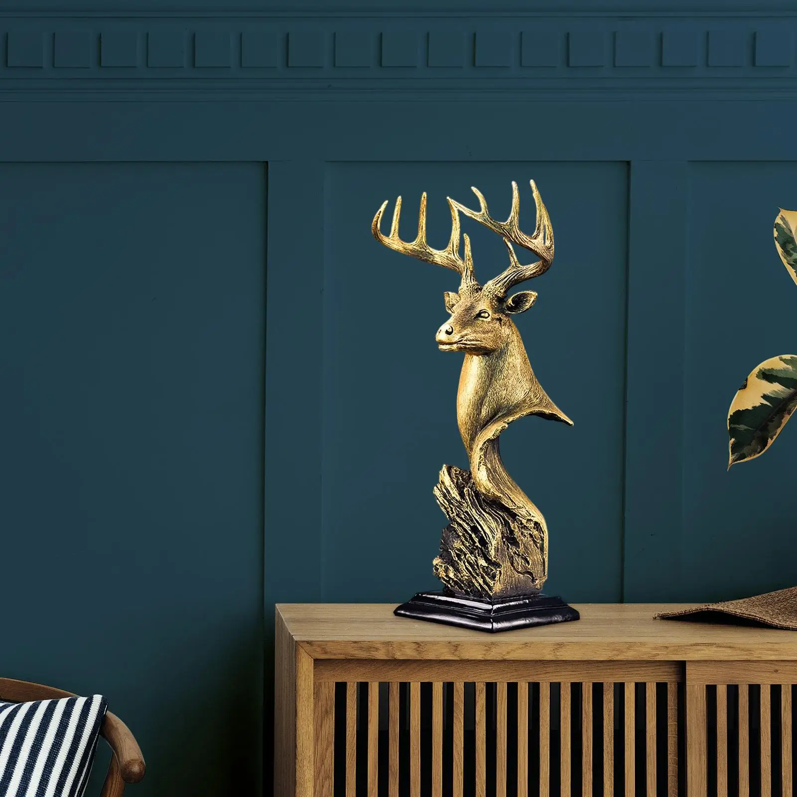 Resin Reindeer Sculptures Shelf Ornaments Home Furnishing for Bedrooms