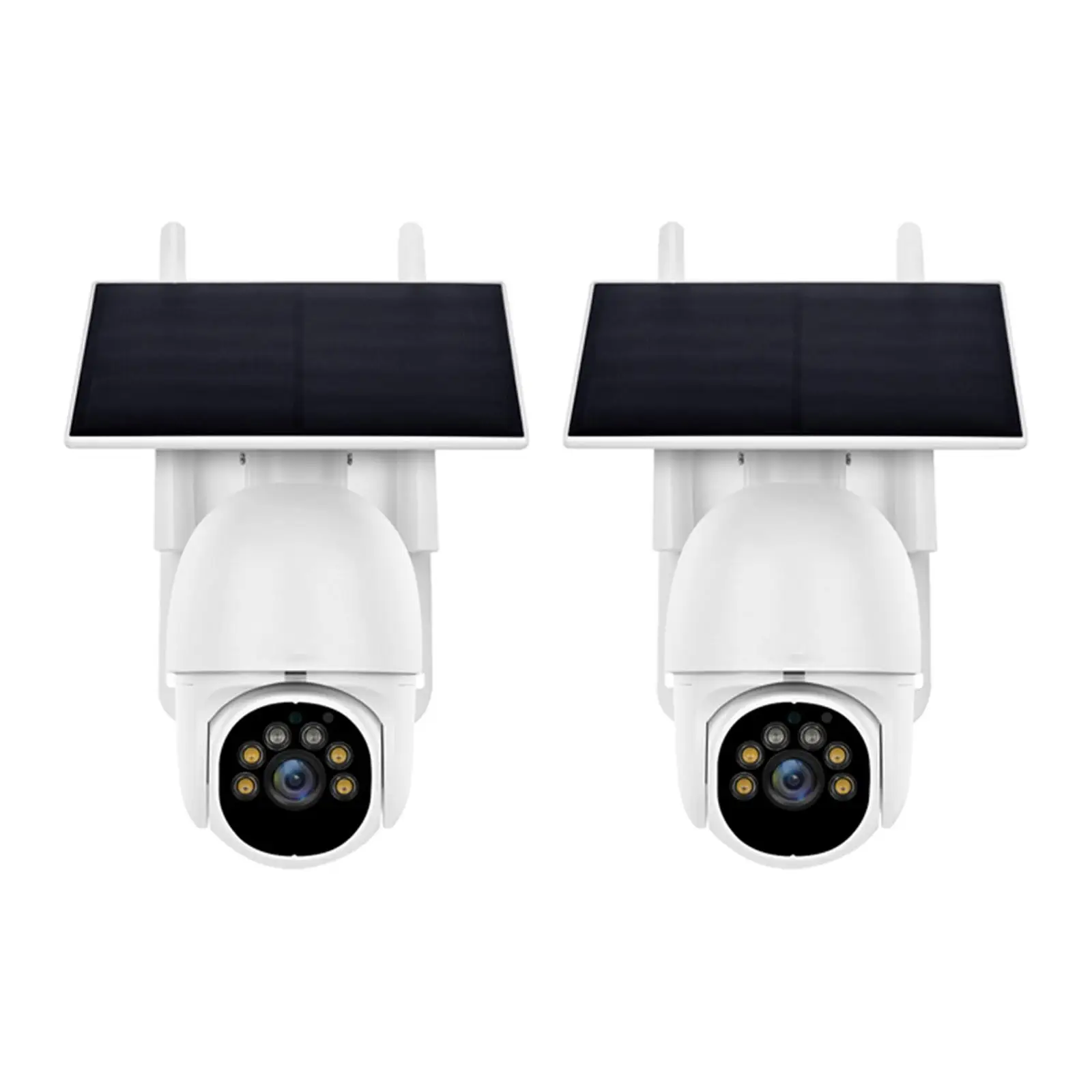 Solar Powered Security Camera Outdoor Color Night Vision Pan Tilt 360° View IP65 Waterproof Cloud/TF Storage Surveillance cam