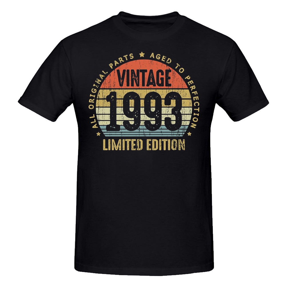 Neues Sommer T-Shirt Vintage alle Original teile geboren im Jahr T-Shirt Baumwolle Retro Geburtstags geschenk Kurzarm T-Shirt – Detail 2