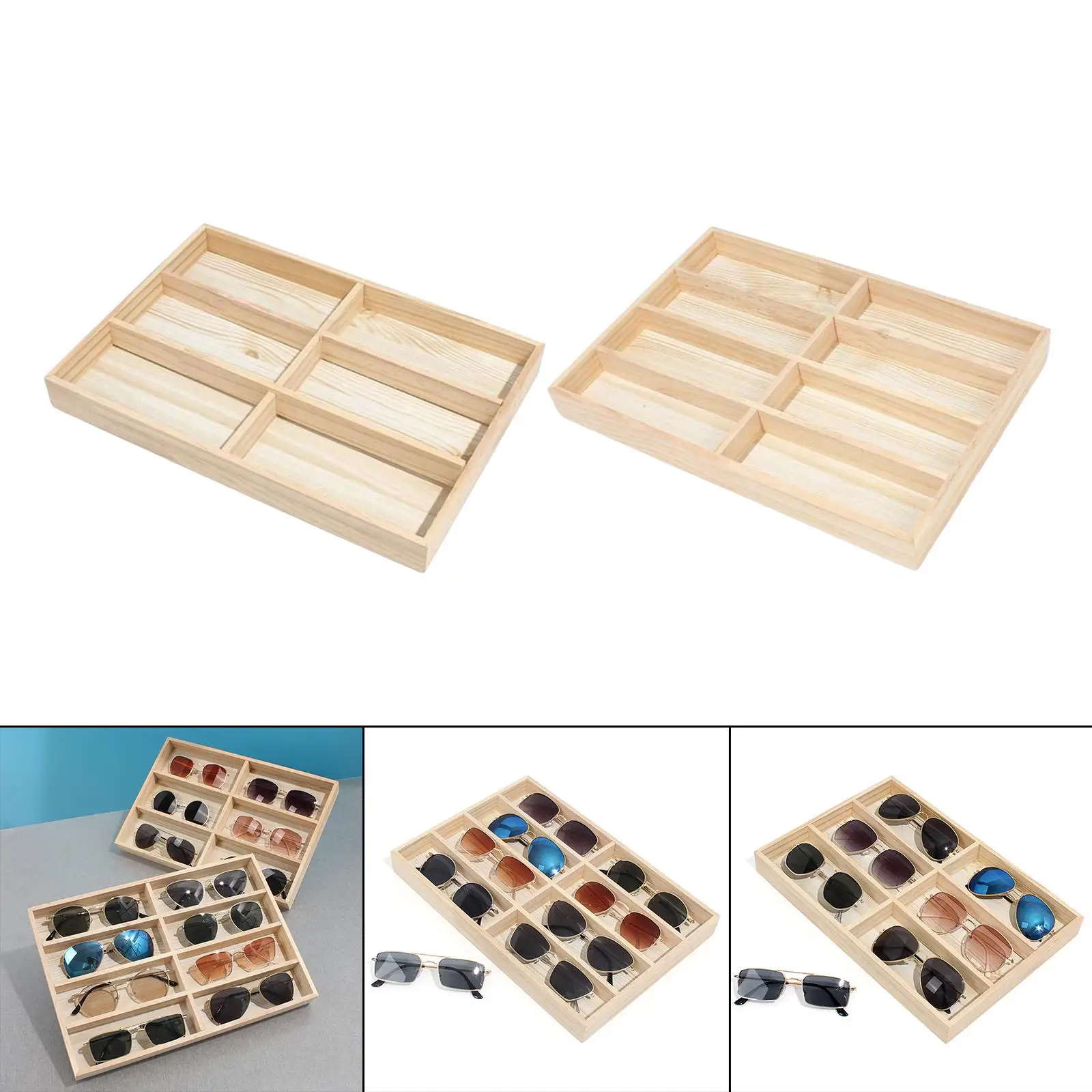 Glasses Organizer Storage Case Multifunctional Tabletop Holder for Jewelry