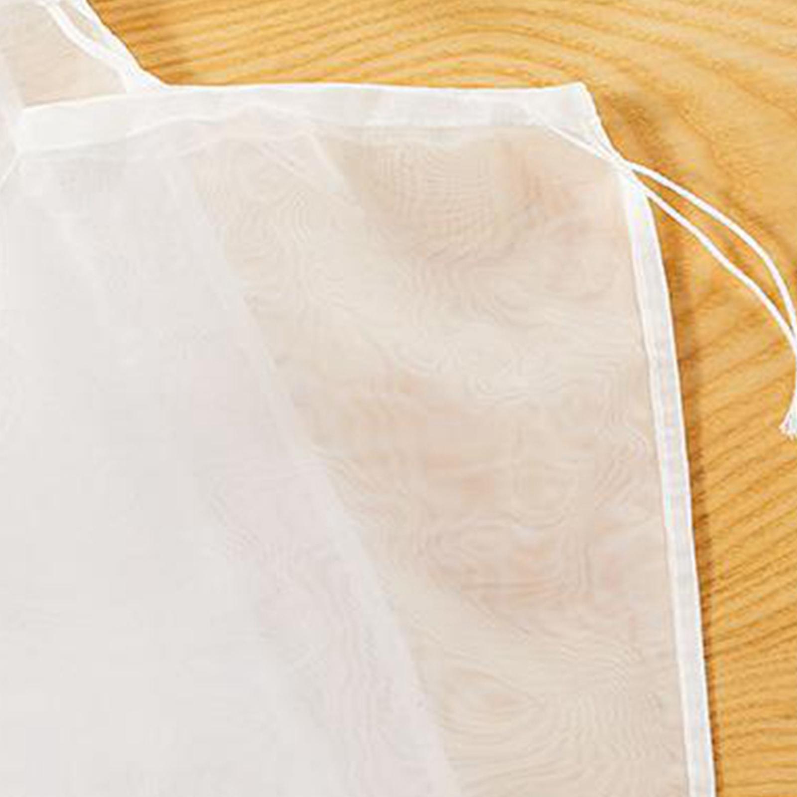 Nut Milk Bag with Drawstring Cheesecloth Bag Multiuse Food Strainer Brew Coffee Filter for Tea Soup Brew Coffee Soy Milk Yogurt