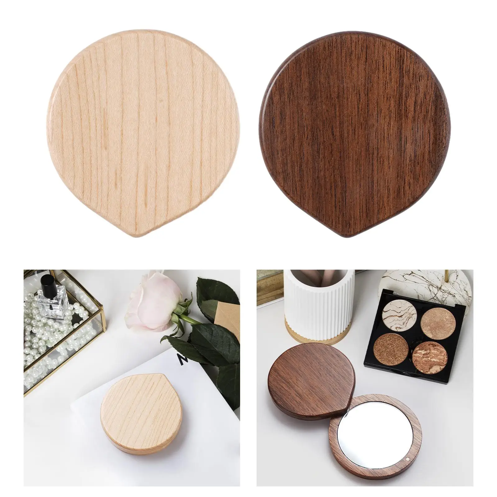Makeup Mirror Easy to Use Durable Decoration 360° Rotating Sliding Cover Compact Mirror Purse Mirror Little Mirror for Outdoor