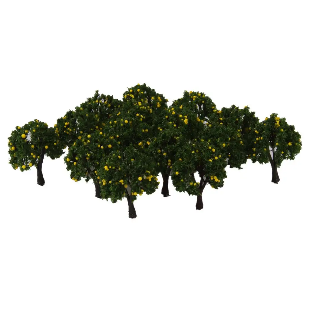 20Pcs Mini Model Fruit Trees for Street Garden Scenery Decorations