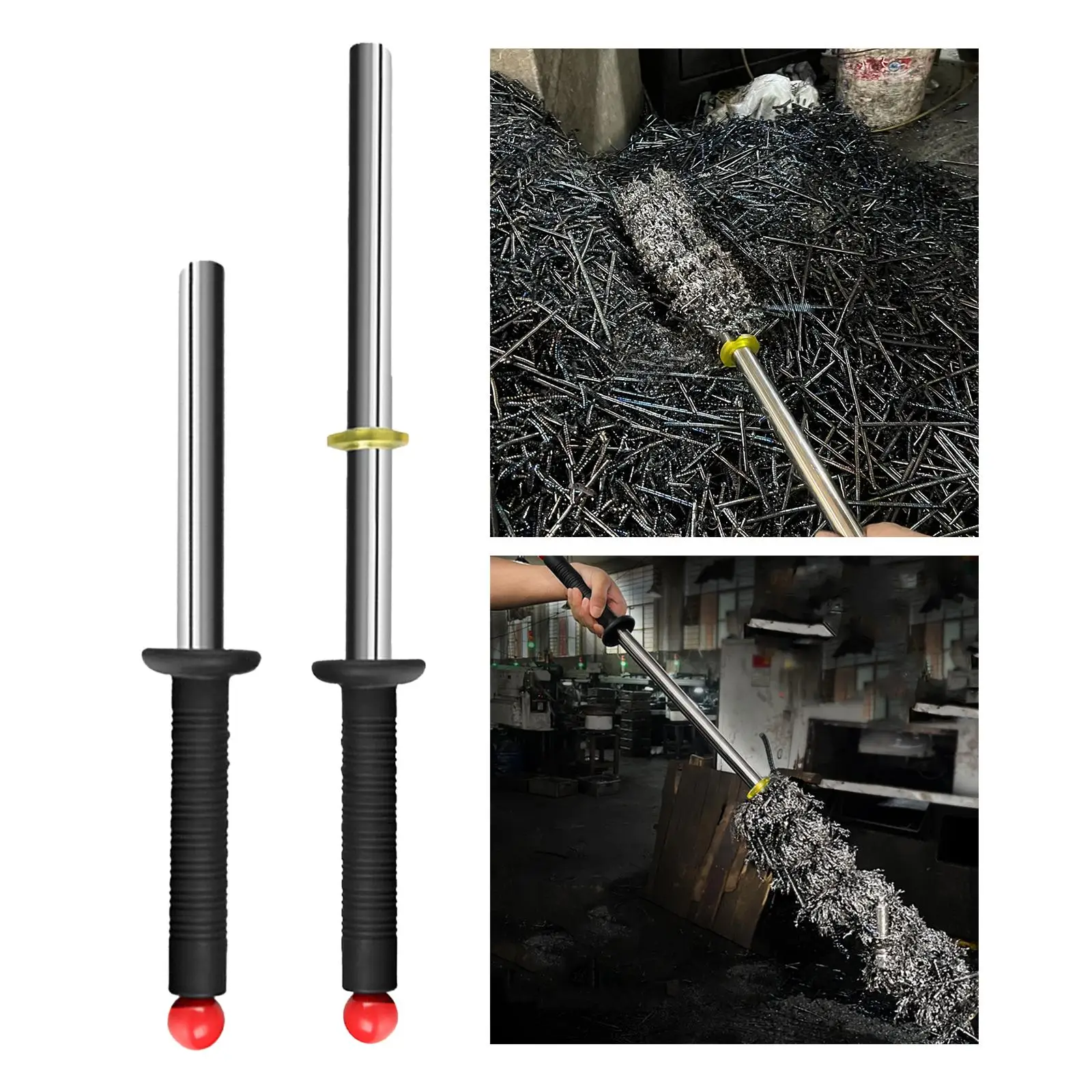 Magnetic Swarf Collector with Release Guard Grabber Pickup Tool Release Handle for Workshop Warehouse Shavings Metal Items Bolts