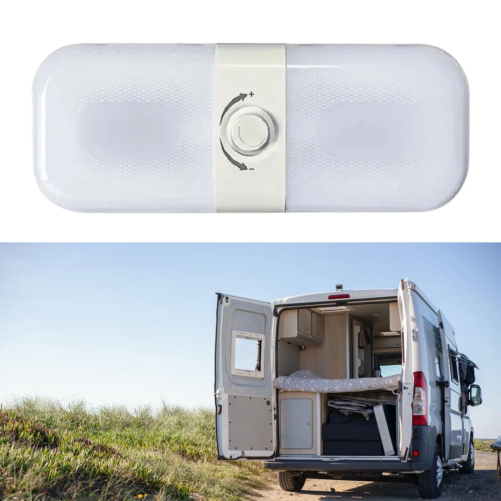 RV Ceiling Light Accessories Universal Lamp Bright 3 Color Temperature Camper Lights for Car Van Truck Camper Light