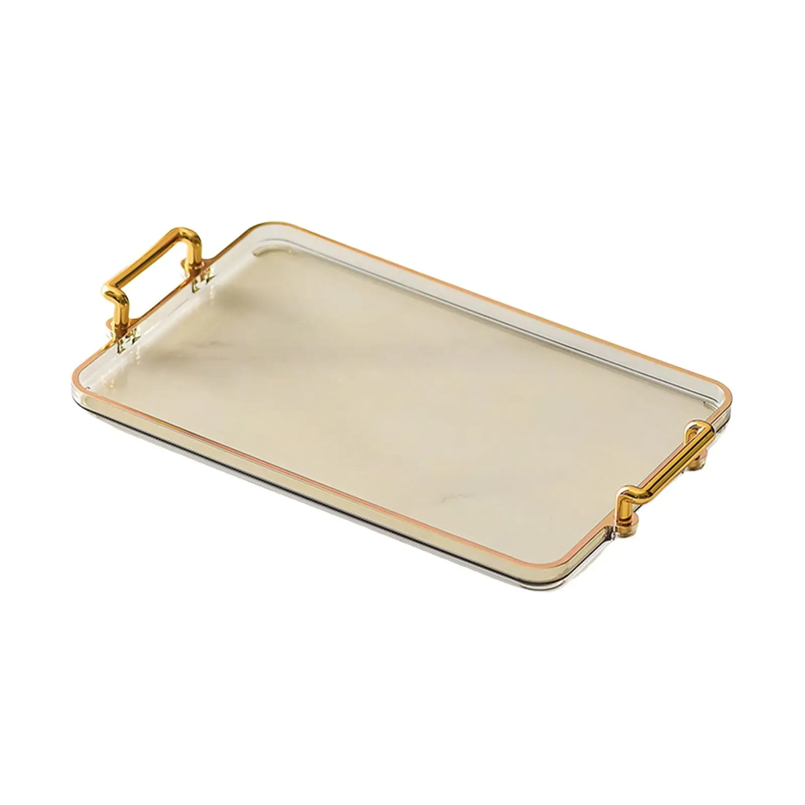 Farmhouse Serving Tray Shower Caddy Plate Jewelry Perfume Cosmetics Holders Multifunction with Handles for Bathroom Home Office
