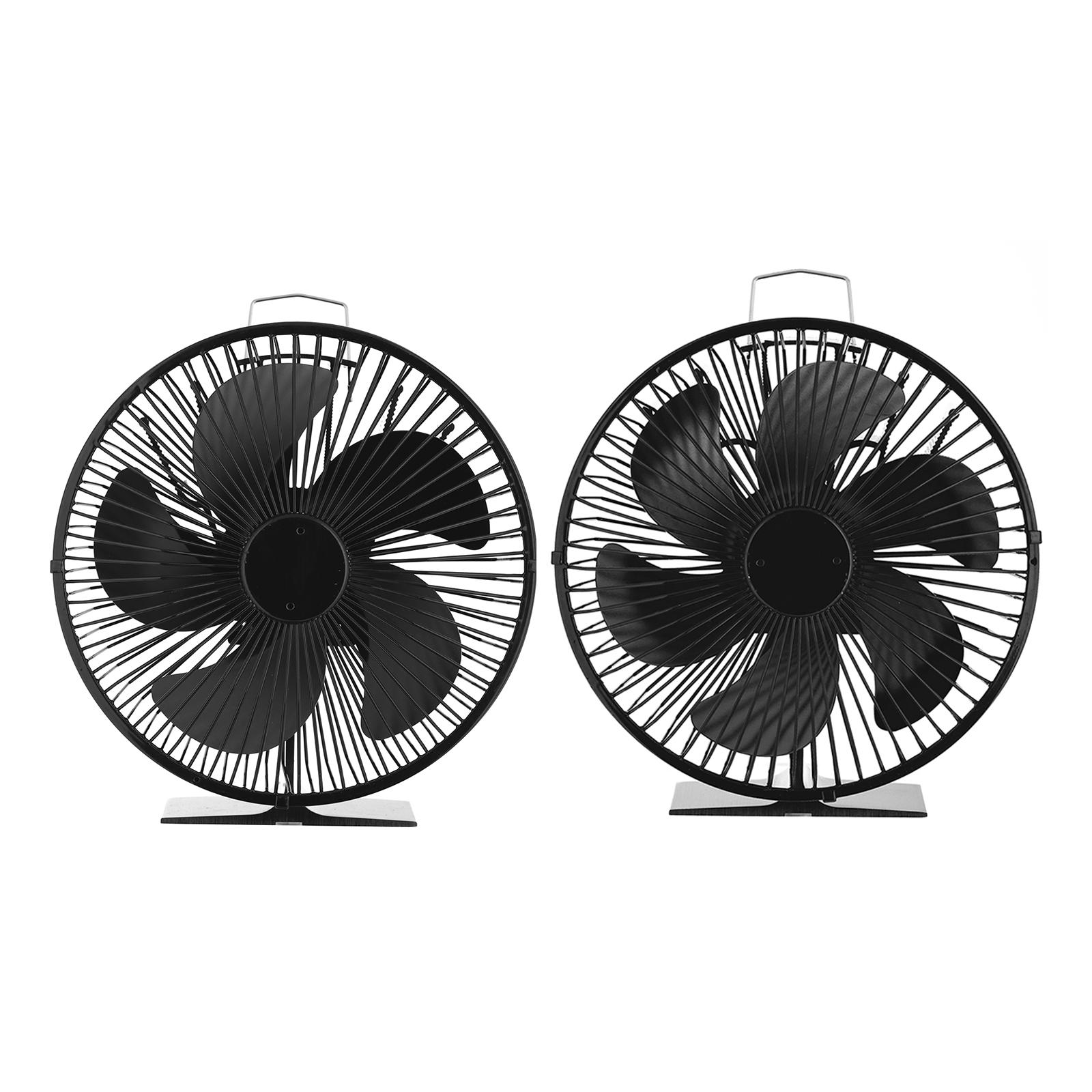 Heat Power Fireplace Fan 6 Blades Circulating Warm Air Quiet Wood/Log Burner Wood Stove Fan for Pellet Stove
