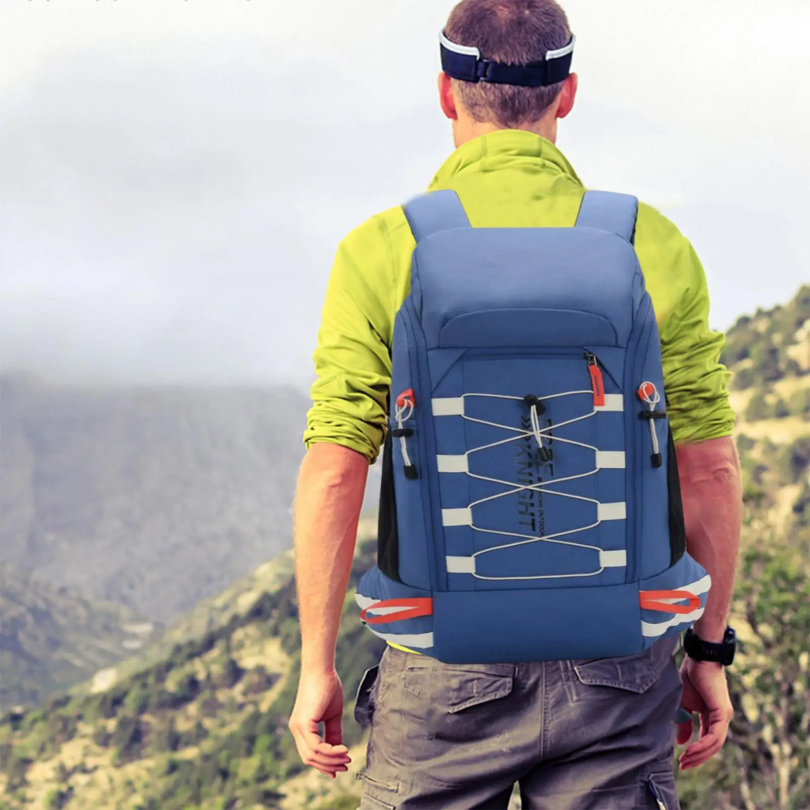 40L Hiking Backpack Waterproof Large Capacity Large Lightweight Rucksack Bag Bagpack for Running Camping Climbing Bike Women