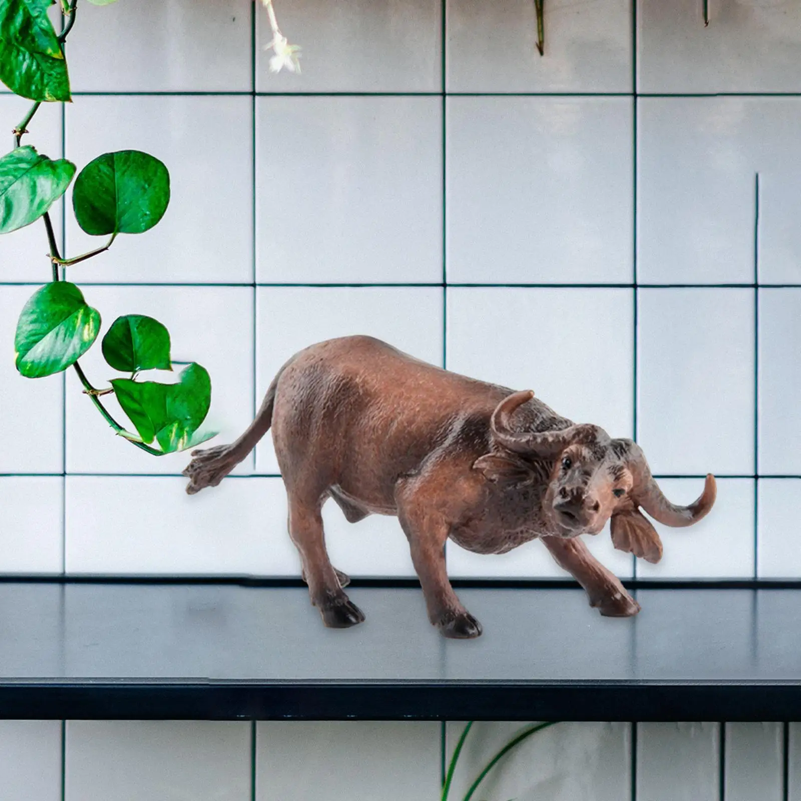 Lifelike Wildlife Animal Animal Buffalo Models Model for Sand Table Diorama