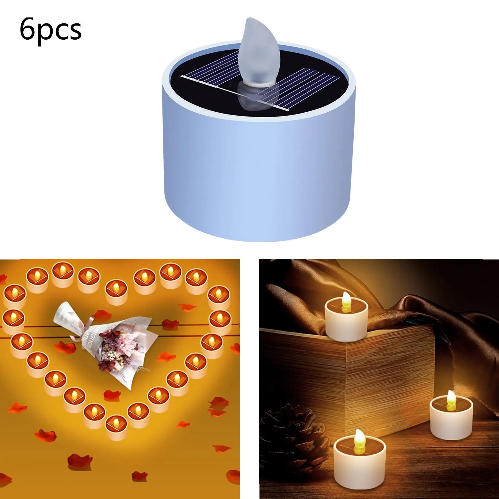 Solar LED Candles Tealight Solar   Pathway Dinner Table Decor