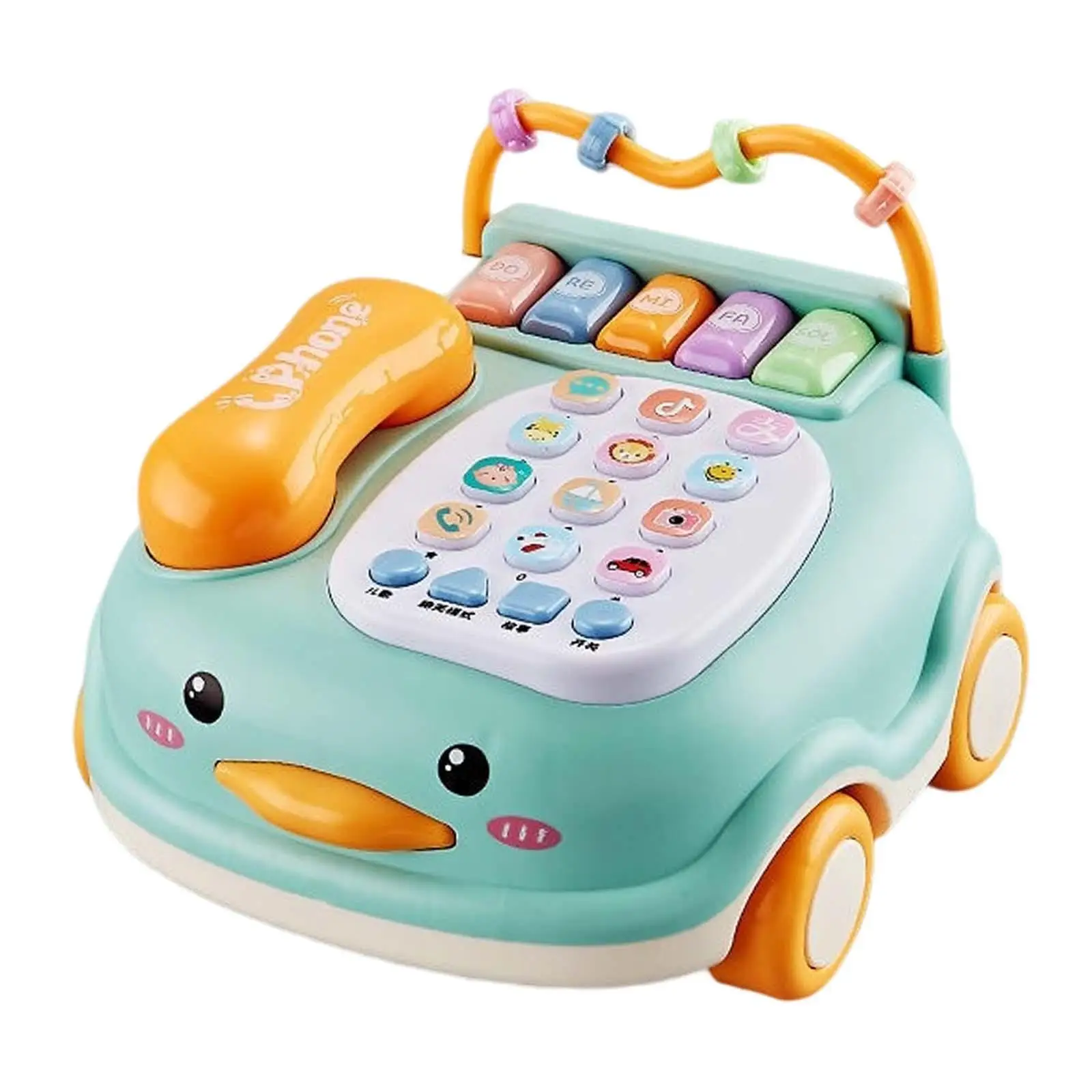 Cognitive Development Toy Lights Sensory Toy Pretend Phone Baby Toy Phone for 3 Years Old Preschool Educational Learning Boy