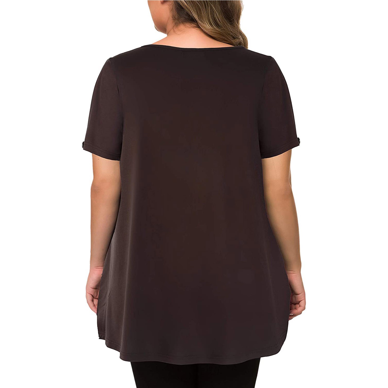 curta casual topo solto feminino plissado blusa