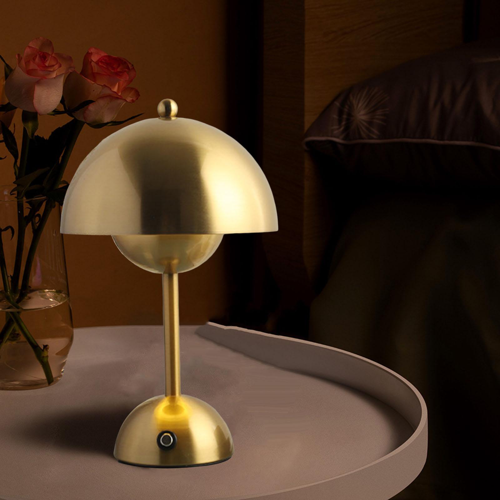 Modern Mushroom Bud Table Lamp LED Decoration Metal Lighting USB for Office